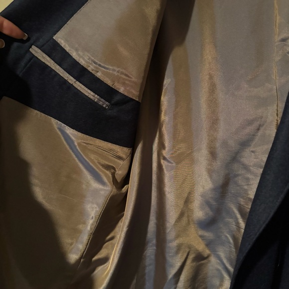 JB Britches Wool Cashmere Blend Single Breasted Blazer Navy Blue Size 54R MENS - Picture 8 of 10